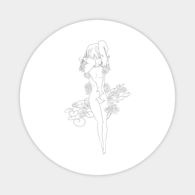 Flower Girl Magnet by Luccyano